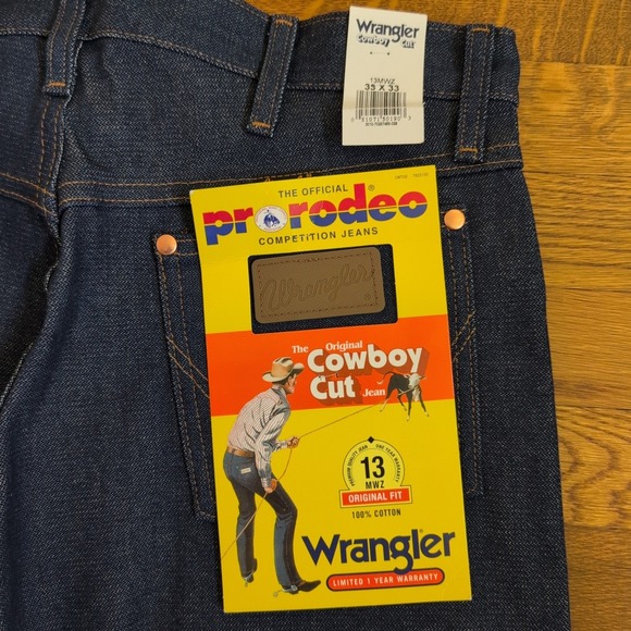 Wrangler Other - Wrangler 13MWZ Jeans 33x33 Cowboy Cut Rigid Indigo Denim Western Workwear NWT